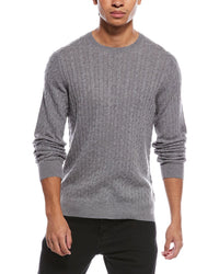 Brodie Cashmere Twist Cable Wool & Cashmere-Blend Crewneck Sweater