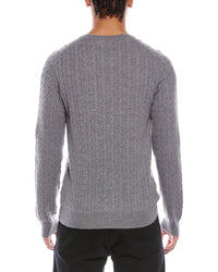 Brodie Cashmere Twist Cable Wool & Cashmere-Blend Crewneck Sweater