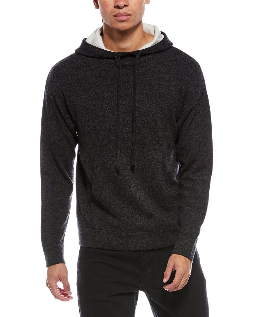 Brodie Cashmere Brodie Cashmere Button Up Wool & Cashmere-Blend Hoodie
