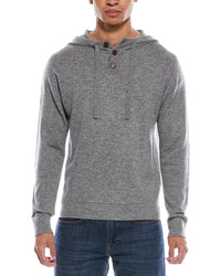 Brodie Cashmere Brodie Cashmere Button Up Wool & Cashmere-Blend Hoodie
