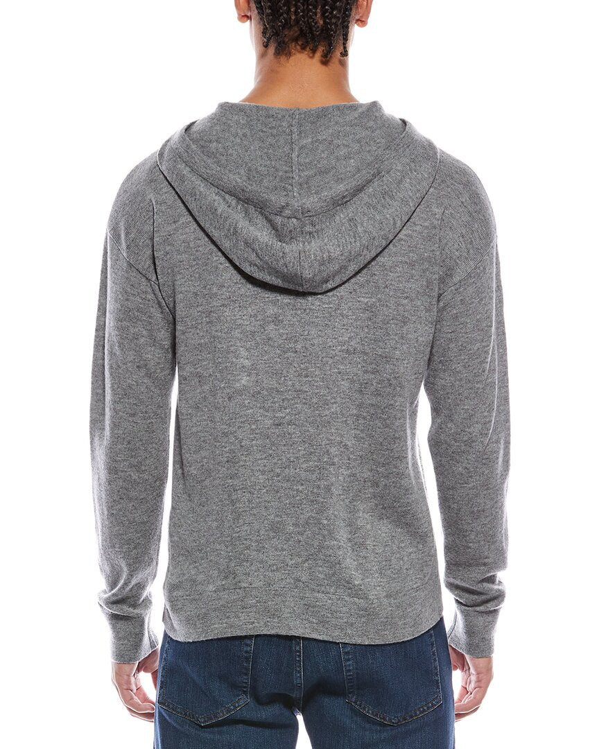 Brodie Cashmere Brodie Cashmere Button Up Wool & Cashmere-Blend Hoodie