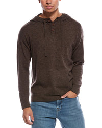 Brodie Cashmere Brodie Cashmere Button Up Wool & Cashmere-Blend Hoodie