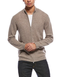 Brodie Cashmere Brodie Cashmere Moss Stitch Wool & Cashmere-Blend Bomber Jacket