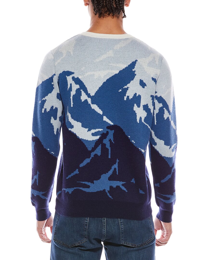 Brodie Cashmere Graphic Mountain Wool & Cashmere-Blend Crewneck Sweater