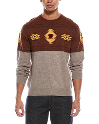 Brodie Cashmere Navajo Wool & Cashmere-Blend Crewneck Sweater