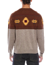 Brodie Cashmere Navajo Wool & Cashmere-Blend Crewneck Sweater