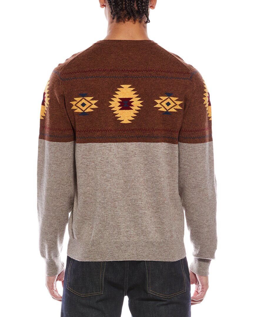 Brodie Cashmere Navajo Wool & Cashmere-Blend Crewneck Sweater
