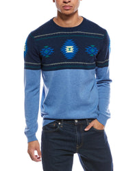Brodie Cashmere Navajo Wool & Cashmere-Blend Crewneck Sweater