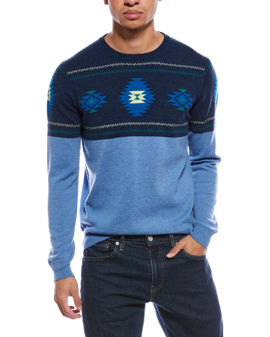 Brodie Cashmere Navajo Wool & Cashmere-Blend Crewneck Sweater