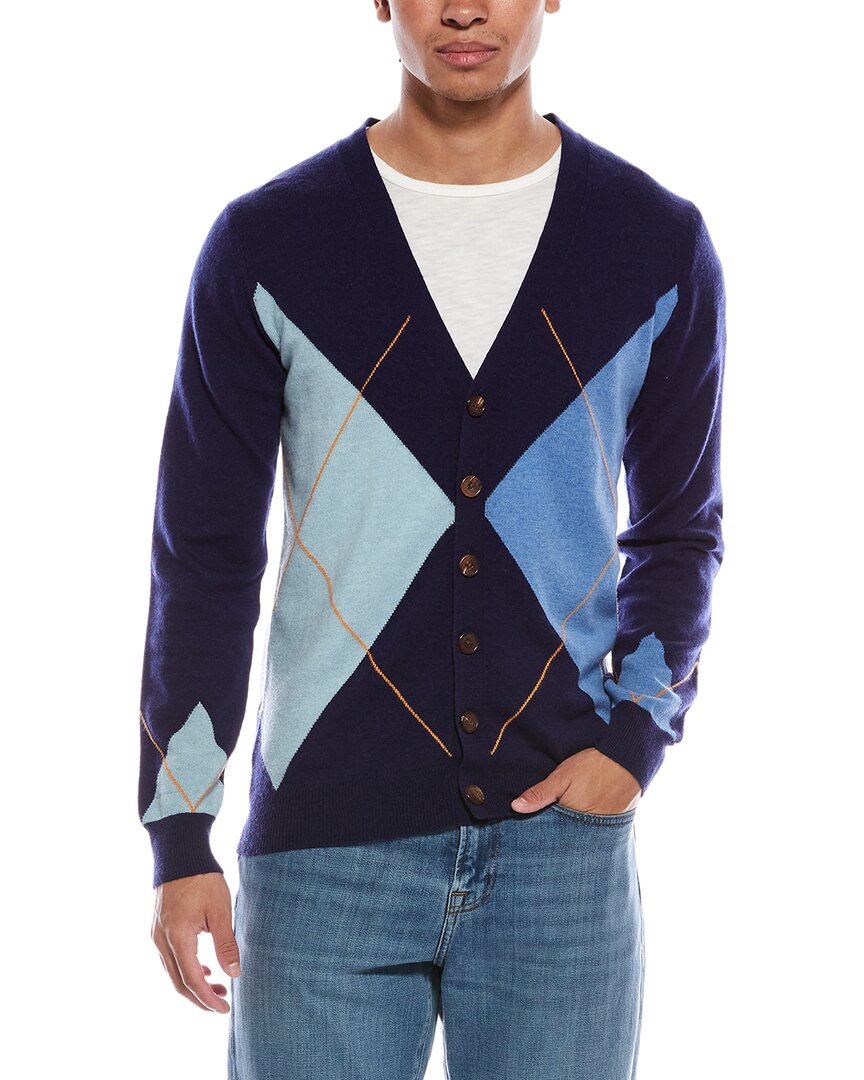 Brodie Cashmere Argyle Wool & Cashmere-Blend Cardigan