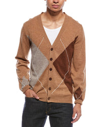 Brodie Cashmere Argyle Wool & Cashmere-Blend Cardigan
