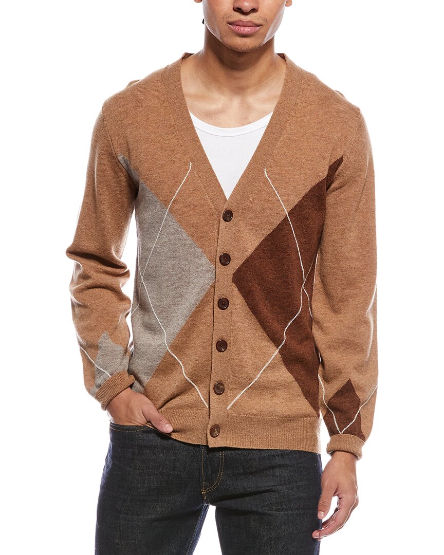 Brodie Cashmere Argyle Wool & Cashmere-Blend Cardigan