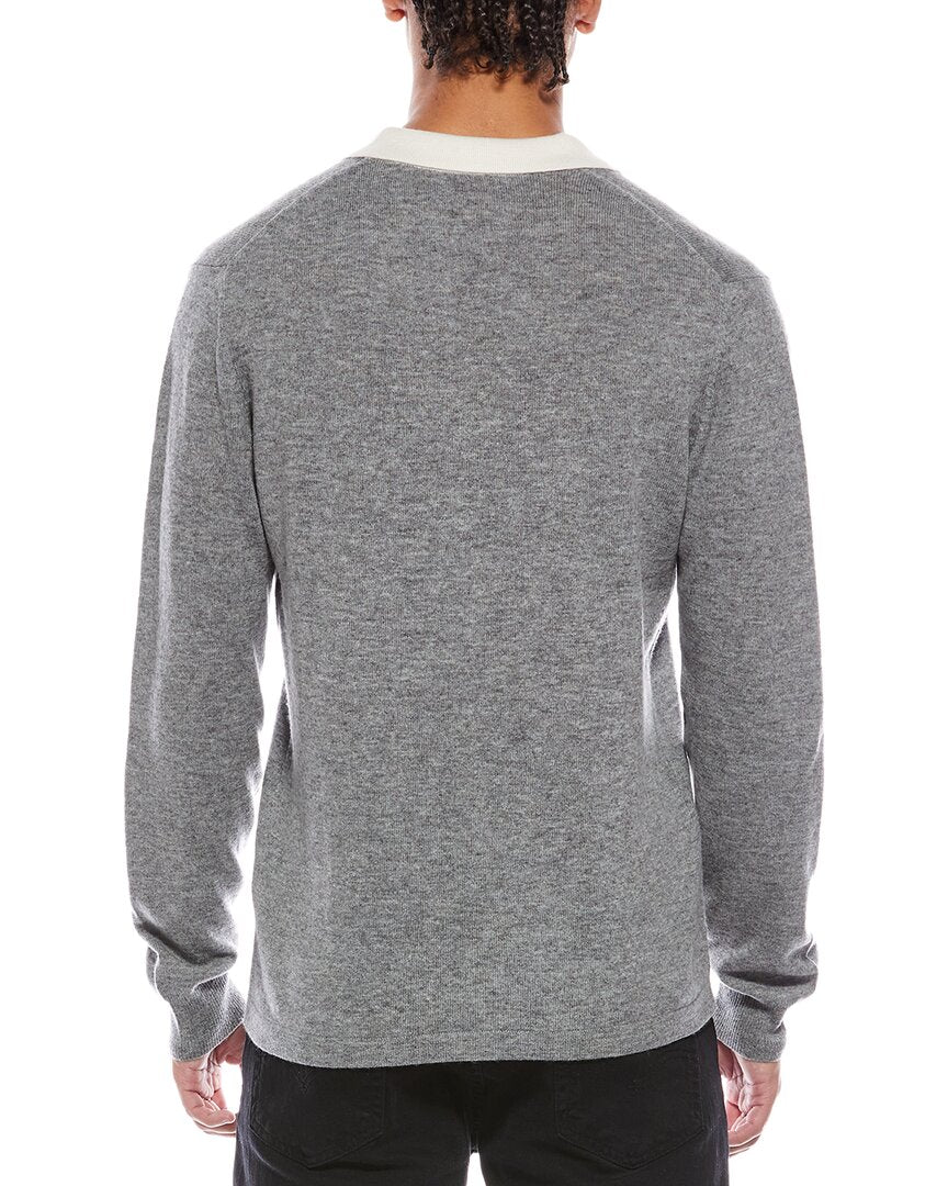 Brodie Cashmere Brodie Cashmere Solid Wool & Cashmere-Blend Rugby Shirt