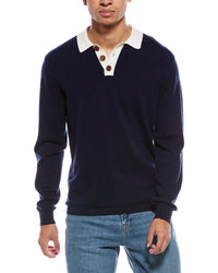 Brodie Cashmere Solid Wool & Cashmere-Blend Rugby Shirt