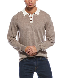 Brodie Cashmere Solid Wool & Cashmere-Blend Rugby Shirt