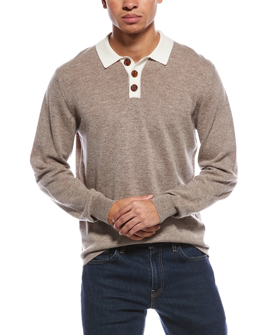 Brodie Cashmere Solid Wool & Cashmere-Blend Rugby Shirt