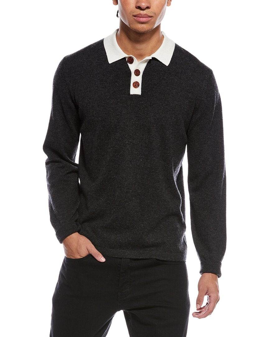 Brodie Cashmere Solid Wool & Cashmere-Blend Rugby Shirt