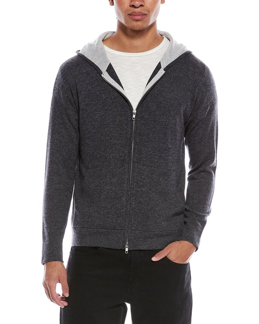 Brodie Cashmere Brodie Cashmere Zip Wool & Cashmere-Blend Hoodie