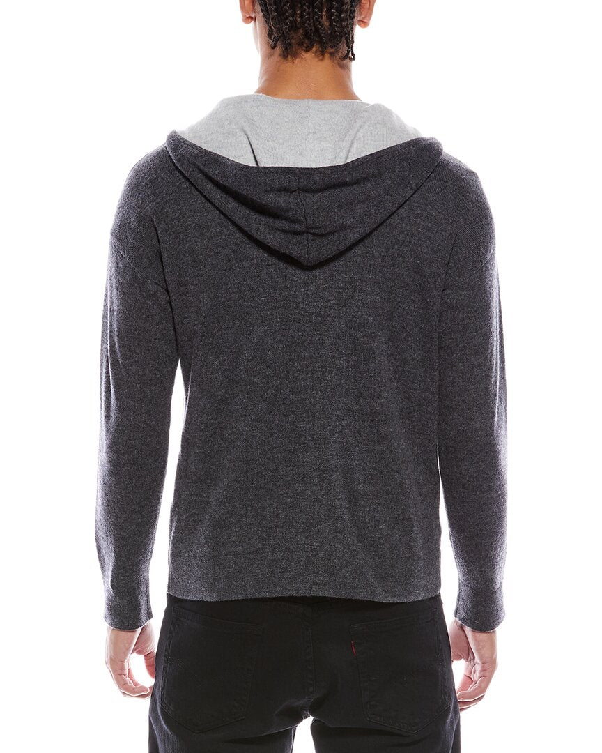 Brodie Cashmere Brodie Cashmere Zip Wool & Cashmere-Blend Hoodie