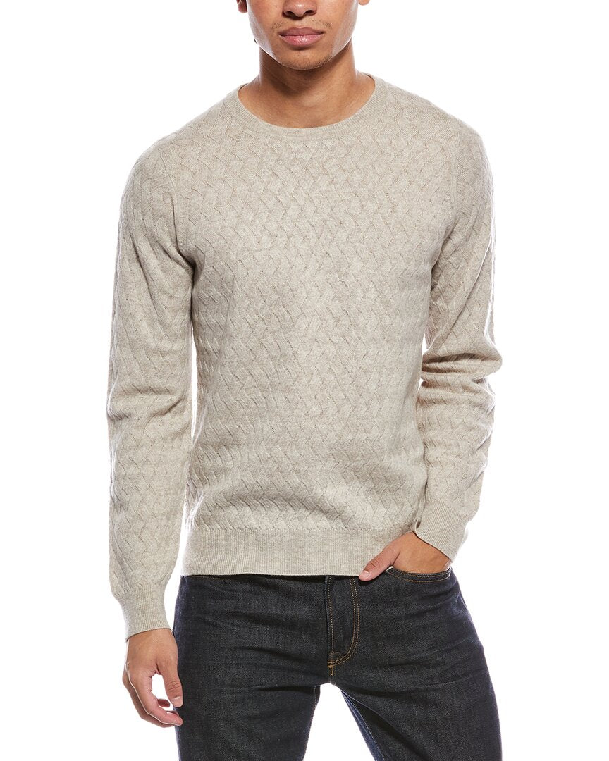 Brodie Cashmere Wavey Stitch Wool & Cashmere-Blend Crewneck Sweater