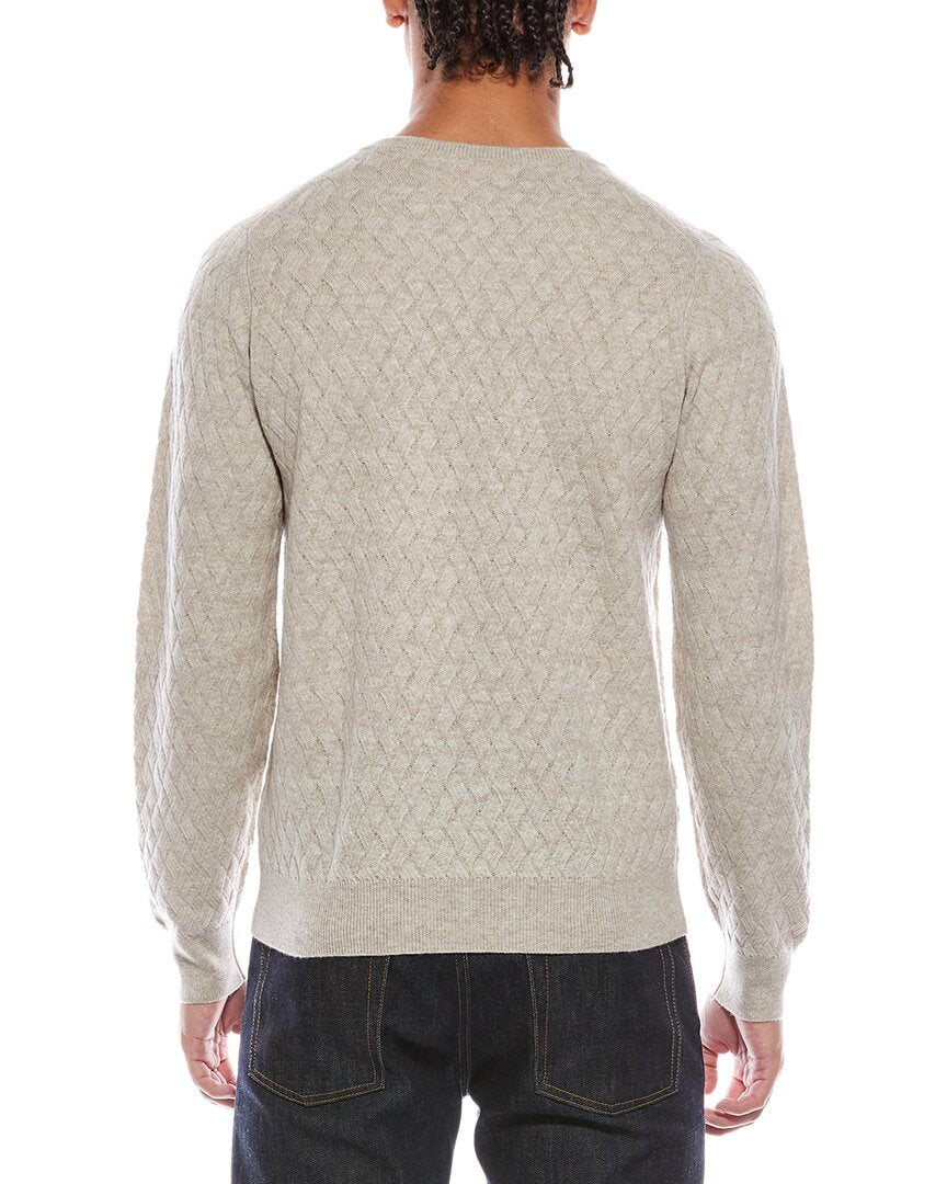Brodie Cashmere Wavey Stitch Wool & Cashmere-Blend Crewneck Sweater