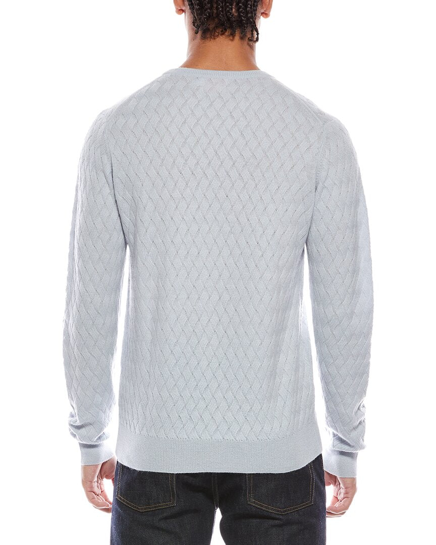 Brodie Cashmere Wavey Stitch Wool & Cashmere-Blend Crewneck Sweater