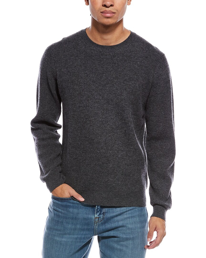 Brodie Cashmere Moss Stitch Wool & Cashmere-Blend Crewneck Sweater