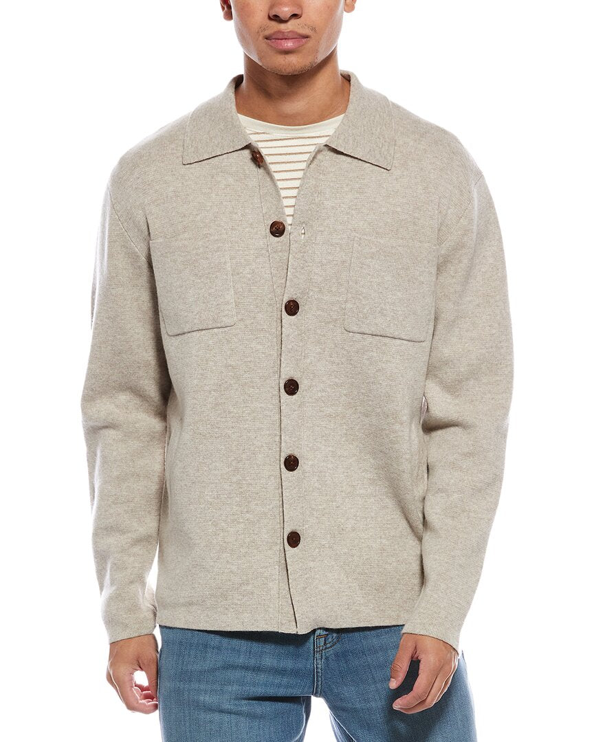 Brodie Cashmere Classic Wool & Cashmere-Blend Sweater Shirt