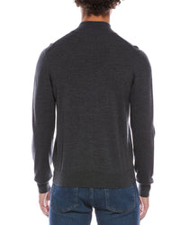 Mette Merino Wool Zip Mock Neck Cardigan