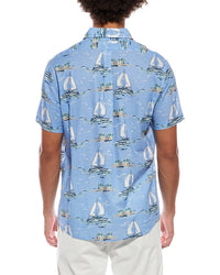 Brooks Brothers Linen-Blend Print Shirt