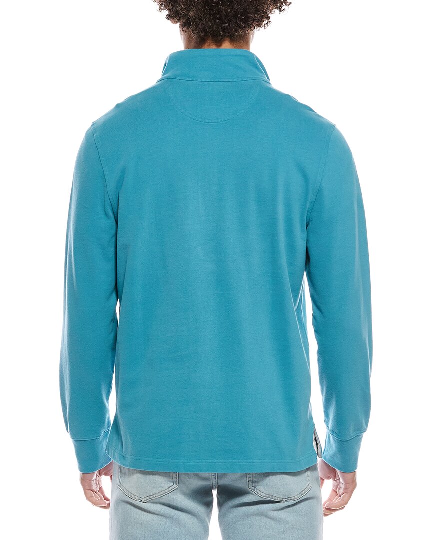 Brooks Brothers Sueded Jersey Open Hem 1/2-Zip Pullover