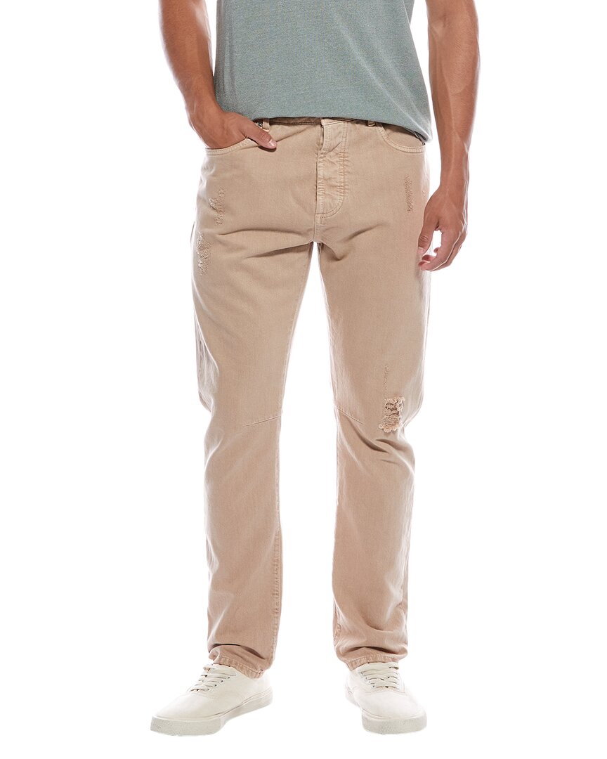 Brunello Cucinelli Khaki Leisure Fit Jean