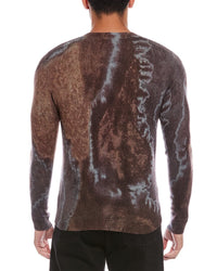 Autumn Cashmere Autumn Cashmere Scorched Print Cashmere Crewneck Sweater
