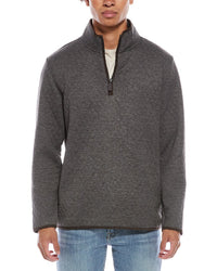 TailorByrd Tailorbyrd Quilted Suede-Trim 1/4-Zip Pullover