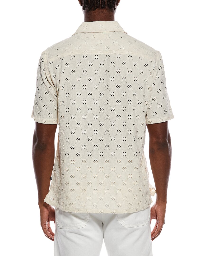 Civil Society Wake Relaxed Fit Diamond Pointell Button Front Shirt