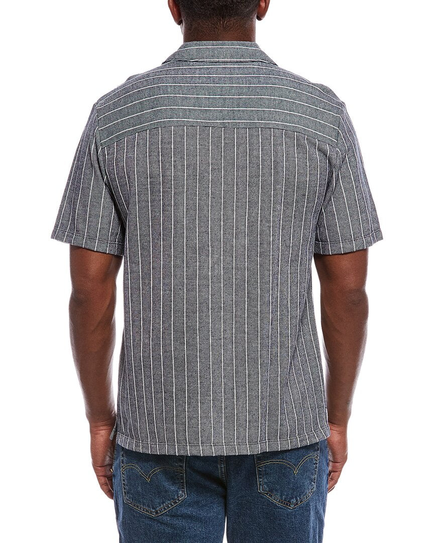 Madewell Textured Stripe Camp Collar Shirt