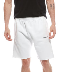 DNU OFF WHITE Dnu Off White Mens Off-White™ Diagonal Helvetica Sweatshort, S, White