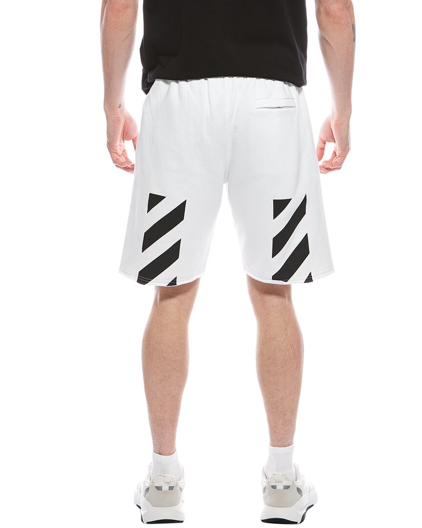DNU OFF WHITE Dnu Off White Mens Off-White™ Diagonal Helvetica Sweatshort, S, White