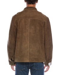 Elie Tahari Button Down Suede Jacket