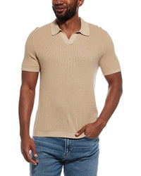 Onia Textured Johnny Collar Polo Shirt