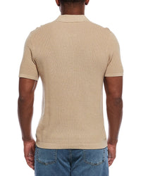 Onia Textured Johnny Collar Polo Shirt