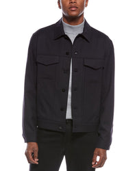 Theory Theory Wool-Blend Flannel Shirt