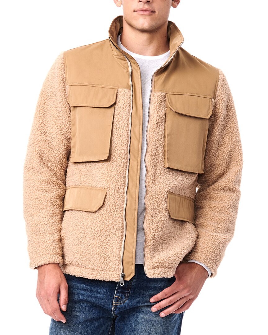 Bernardo Utility Mix Vegan Fur Jacket