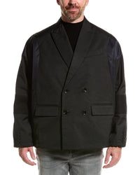 Valentino Wool-Trim Jacket Black