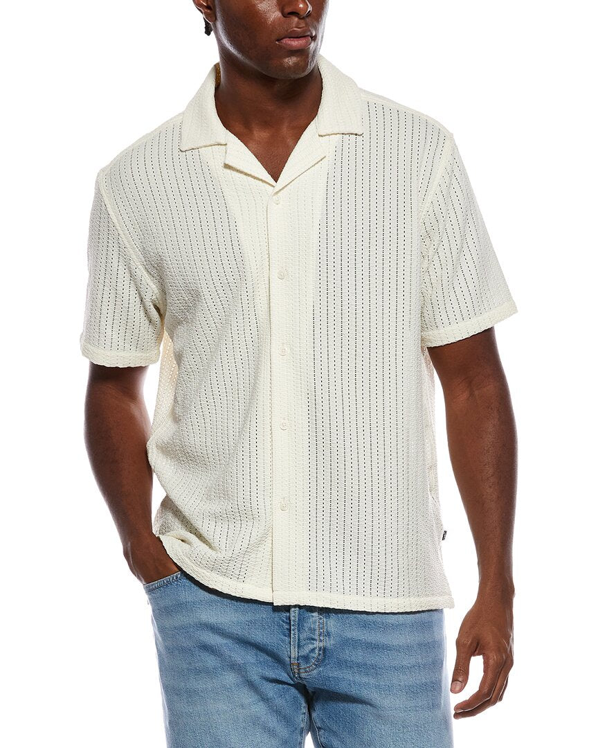 Civil Society Civil Society Braga Relaxed Fit Open Knit Resort Shirt