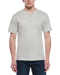 Weatherproof Vintage Sueded Micro Stripe Henley T-Shirt