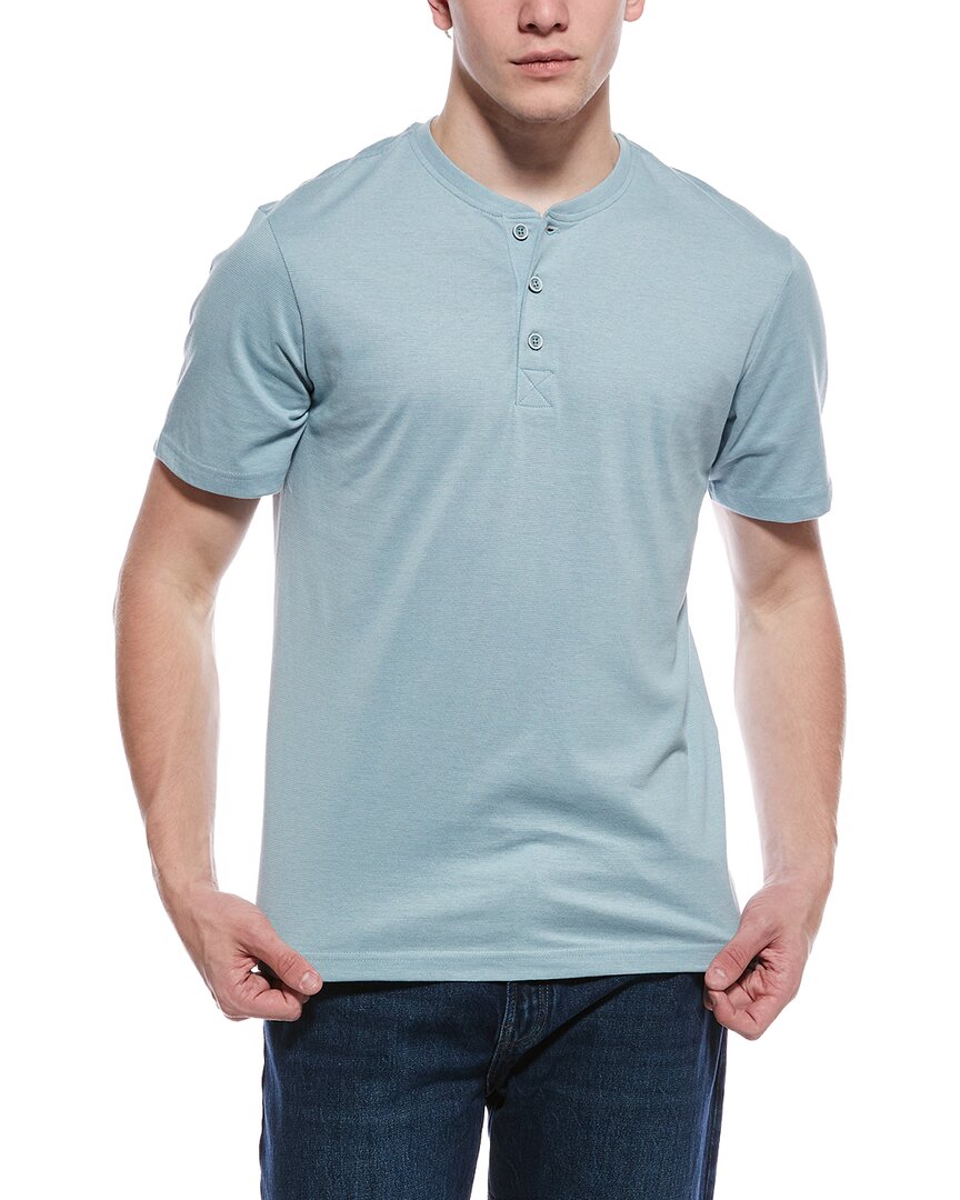Weatherproof Vintage Sueded Micro Stripe Henley T-Shirt