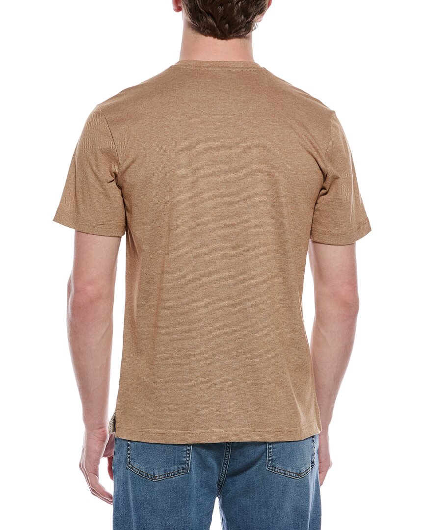 Weatherproof Vintage Sueded Micro Stripe Henley T-Shirt