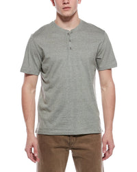 Weatherproof Vintage Sueded Micro Stripe Henley T-Shirt