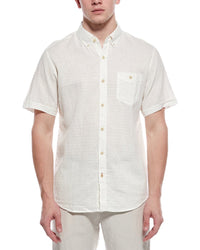 Weatherproof Vintage Linen-Blend Dobby Solid Shirt